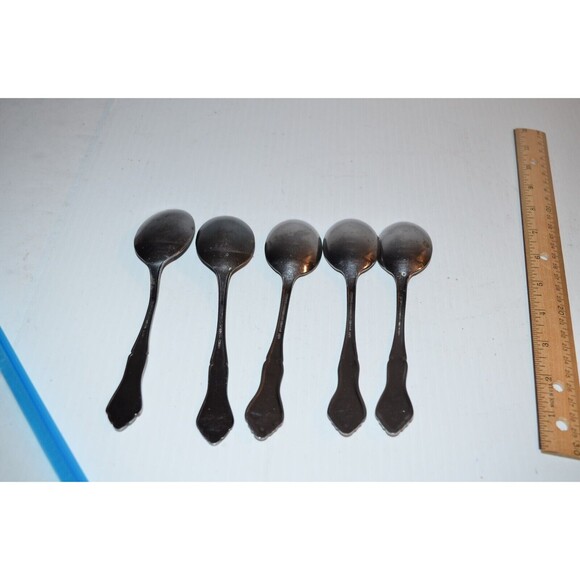 Vtg 5 Pc Lot Stanley Roberts MAJESTY Stainless Rogers soup spoon 7" Flatware - Picture 7 of 13